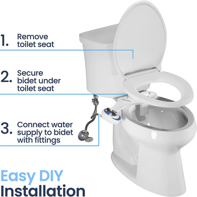 NEO 120 - Hygienic Nozzle, Water-Based Bidet Attachment for Toilet Seat