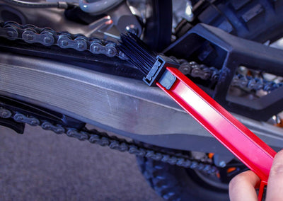 Motorcycle Dirtbike Chain Brush Cleaner - Red