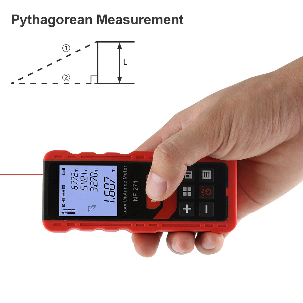 Noyafa NF-271 Laser Distance Meter: 40M/80M Rangefinder Tape Measure Device with Digital Ruler - Professional Test Tool