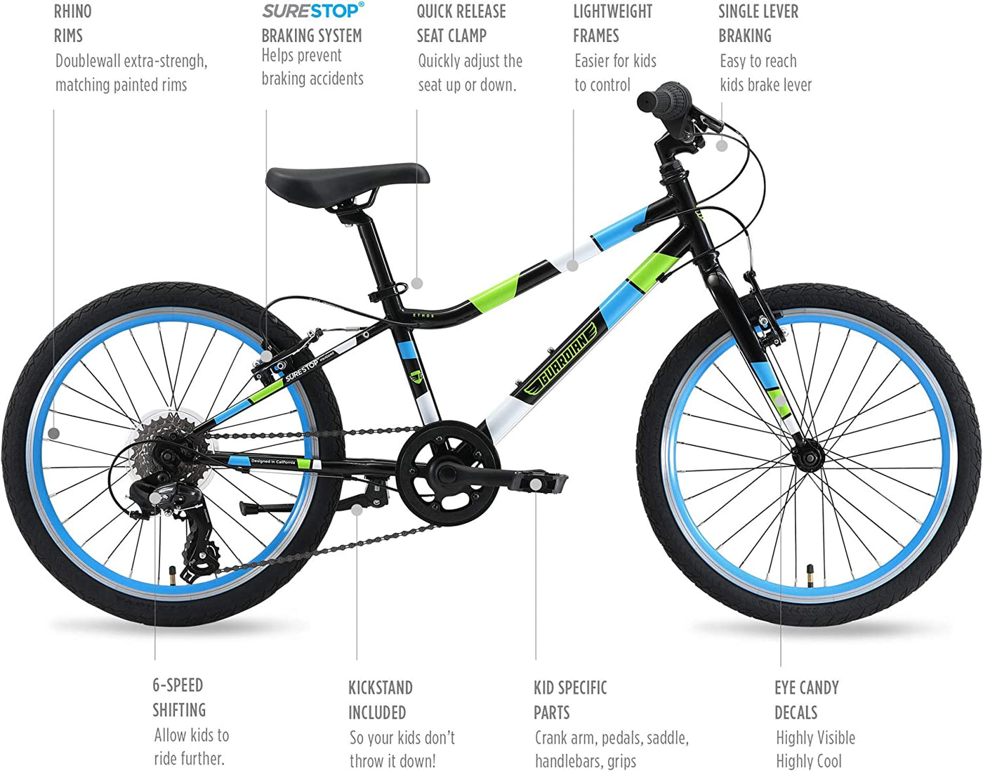 20" Lightweight Guardians Kids Bike 
