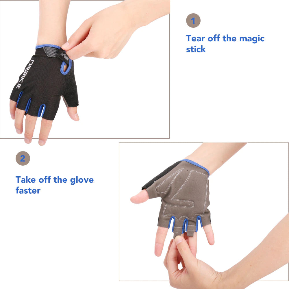  Half Fingered Cycling Bike Gloves 