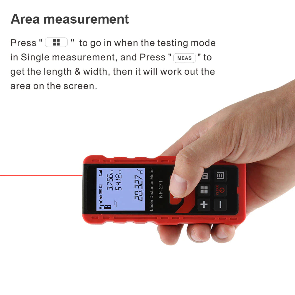 Noyafa NF-271 Laser Distance Meter: 40M/80M Rangefinder Tape Measure Device with Digital Ruler - Professional Test Tool