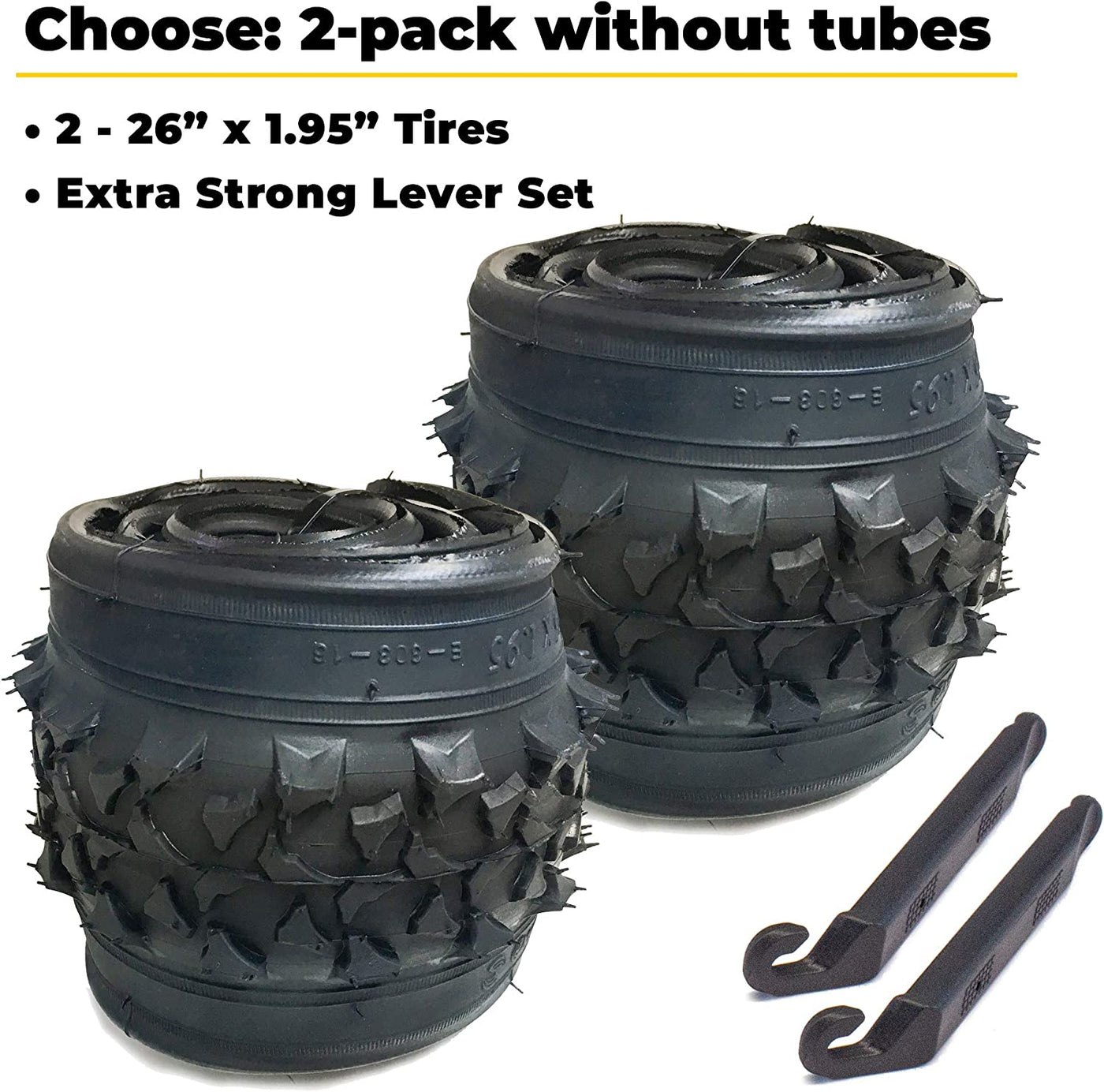 26 Inch Mountain Bike Tire Replacement Kit for Tires 26 X 1.95 