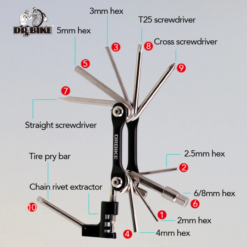 Multi-Function Bike Repair Tool Set 