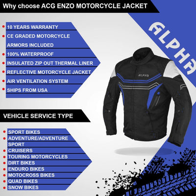 "Ultimate Waterproof Men's Motorcycle Jacket: CE Armor, Offroad Adventure-Ready, and Dirtbike-Proof!"