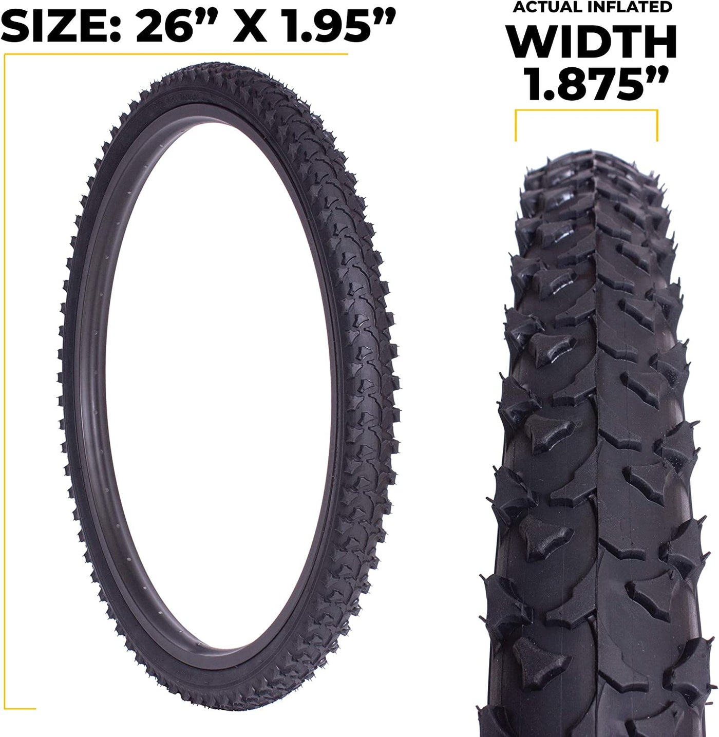 26 Inch Mountain Bike Tire Replacement Kit for Tires 26 X 1.95 